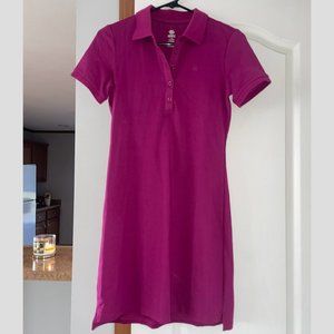 Magenta Athletic Polo-Style Golf Dress